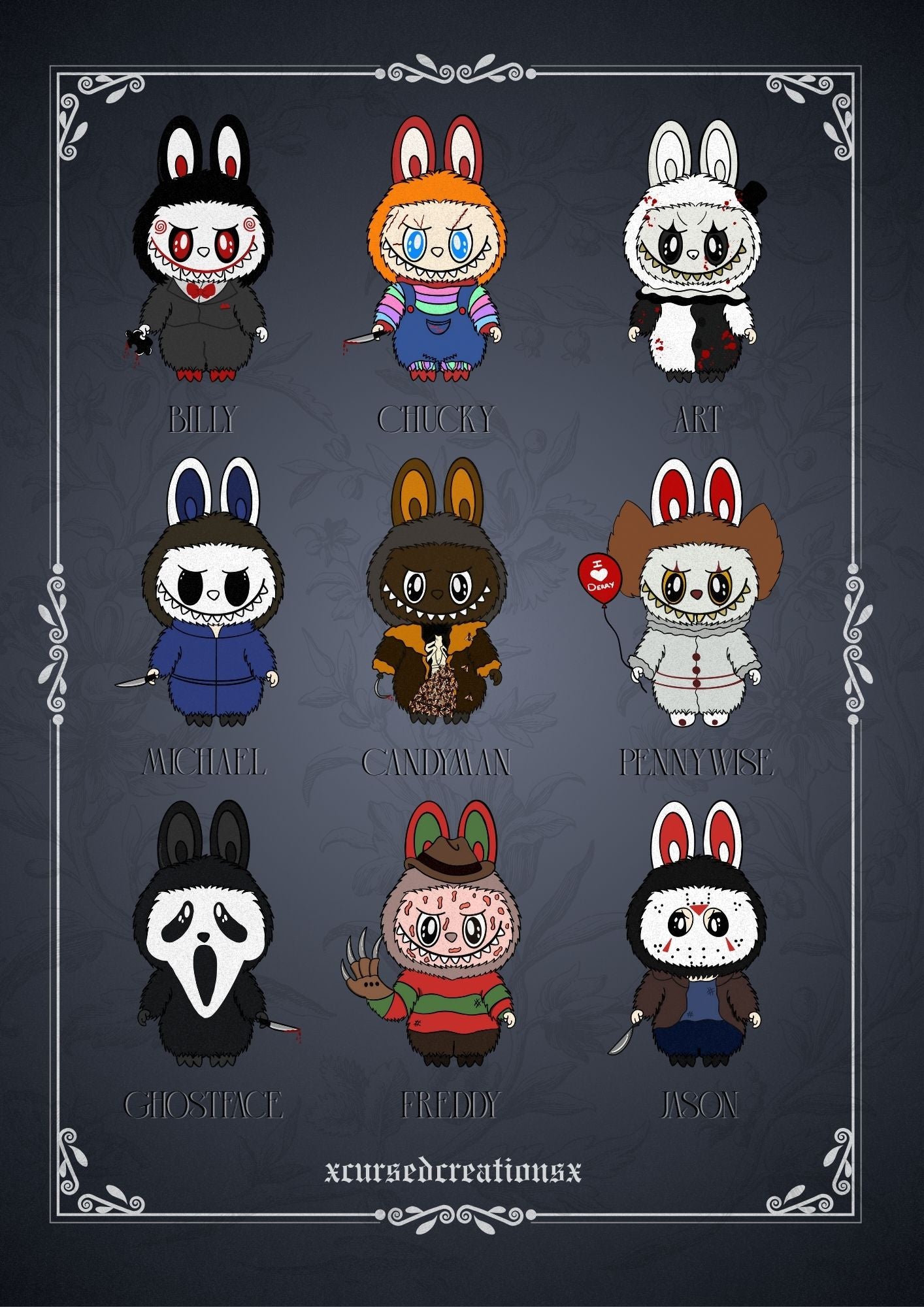 A4 Horror Icons - Labubu